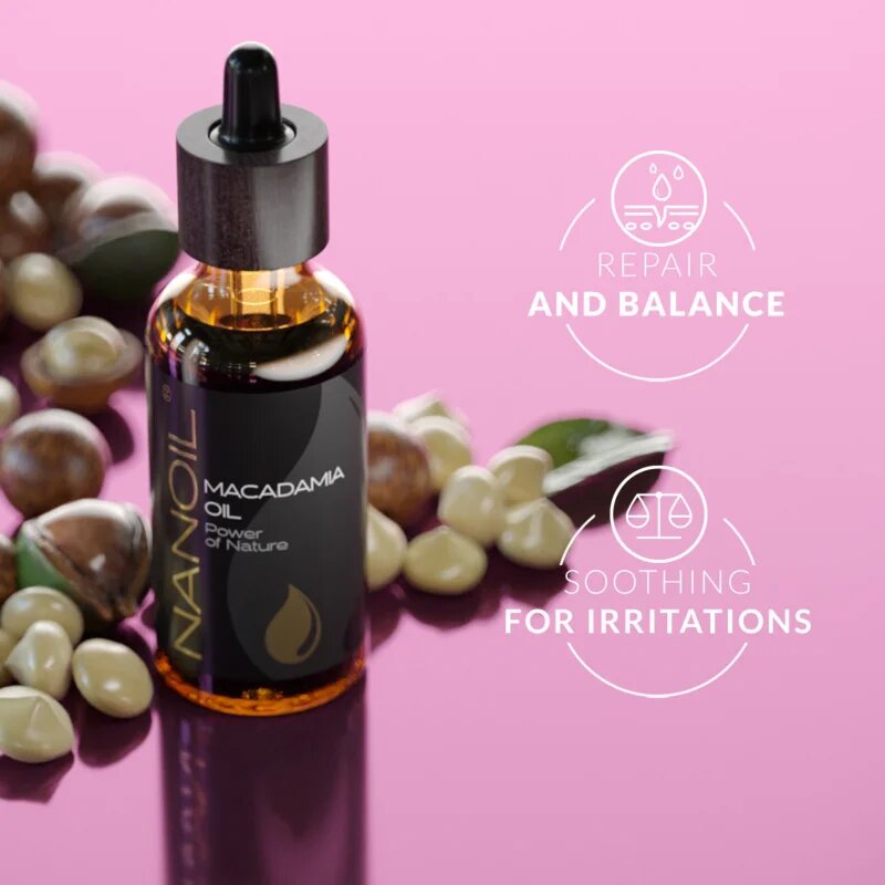 Nanoil Macadamia Oil makadamijevo olje za obraz telo in lase 50 ml