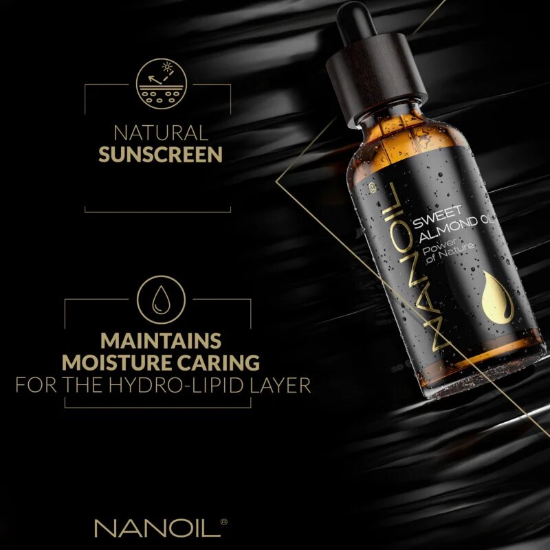 Nanoil Sweet Almond Oil mandljevo olje za obraz telo in lase 50 ml
