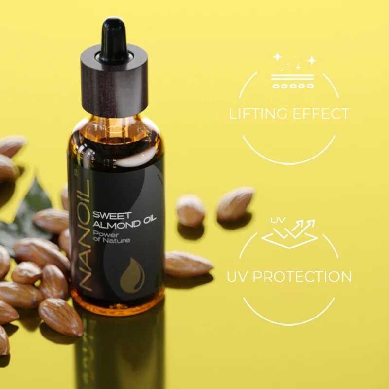 Nanoil Sweet Almond Oil mandljevo olje za obraz telo in lase 50 ml