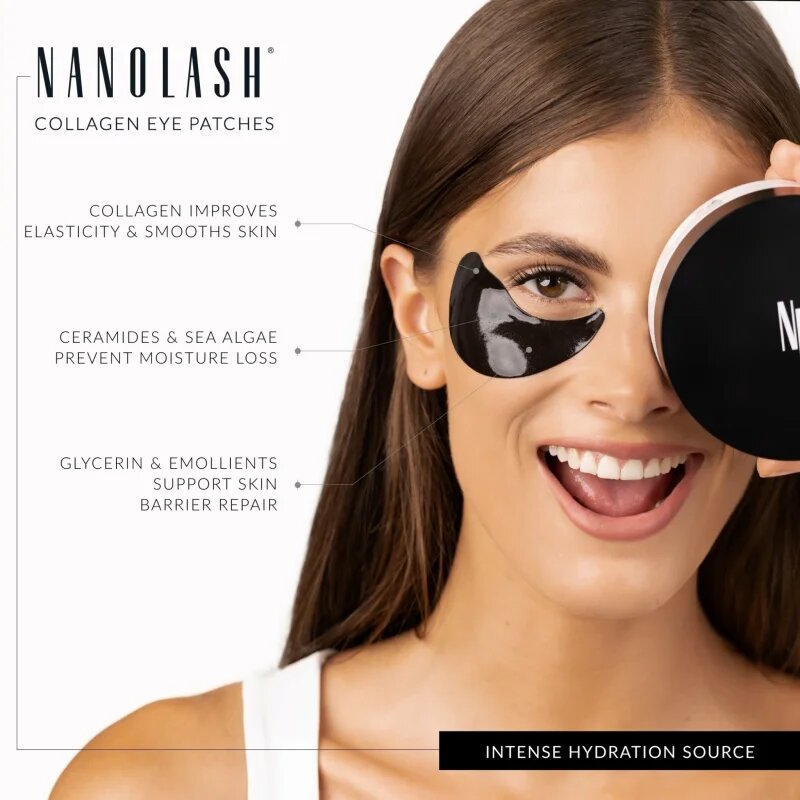 Nanolash Collagen gelaste blazinice za predel okoli oči proti staranju 60 kos