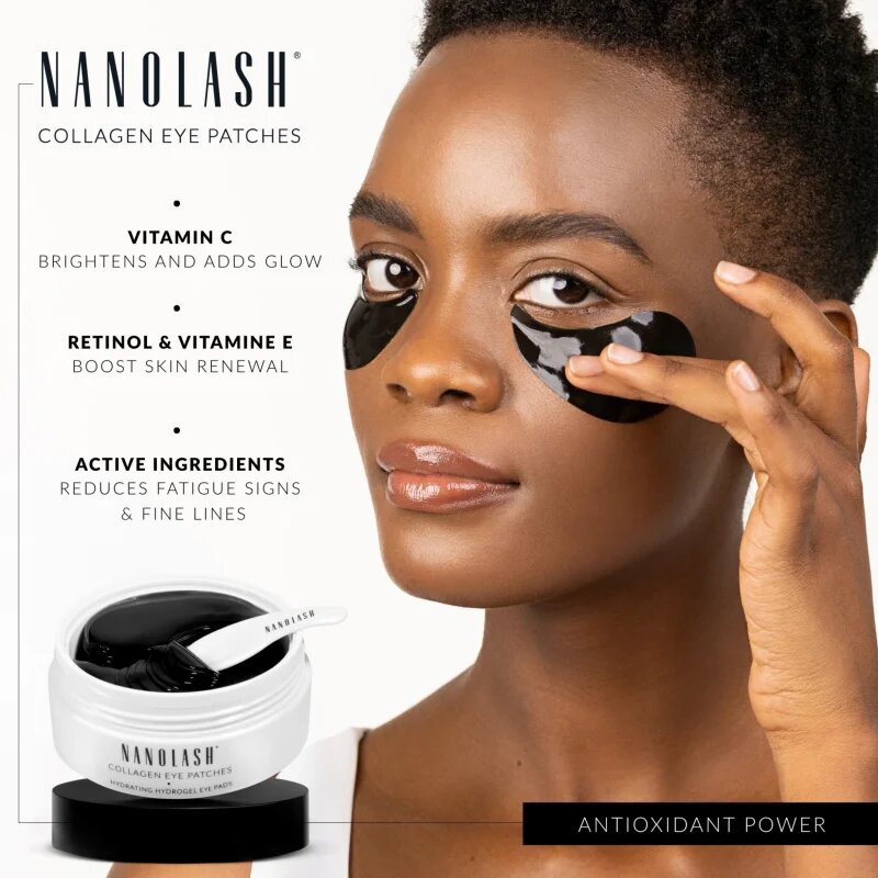 Nanolash Collagen gelaste blazinice za predel okoli oči proti staranju 60 kos