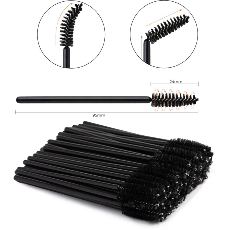 Nanolash Disposable Mascara Wands krtačka za obrvi in trepalnice 50 kos