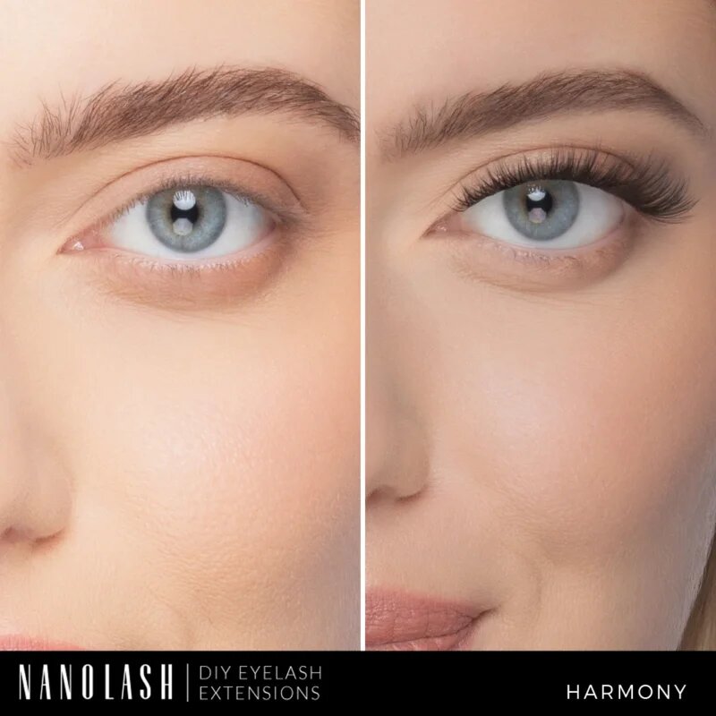 Nanolash DIY Eyelash Extensions šopaste lepilne trepalnice brez vozlička Harmony 36 kos