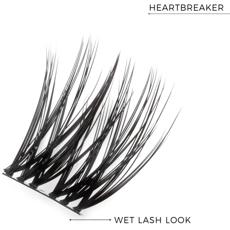 Nanolash DIY Eyelash Extensions šopaste lepilne trepalnice brez vozlička Heartbreaker 36 kos