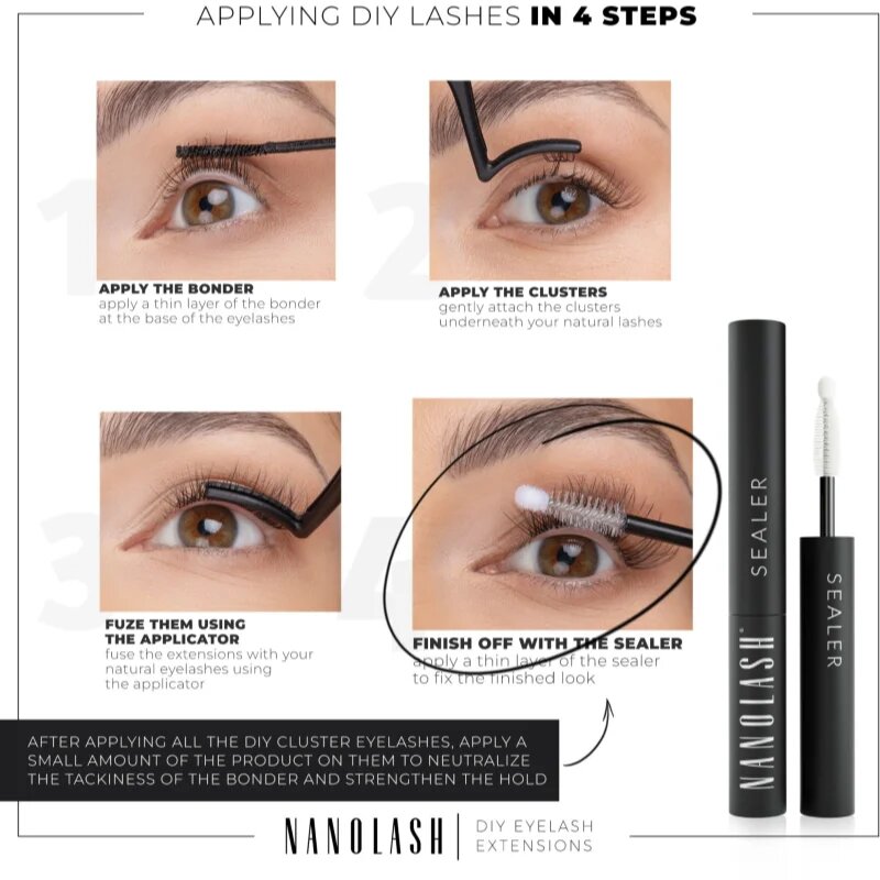 Nanolash DIY Sealer transparentni fiksacijski gel za podaljšanje trepalnic 5 ml