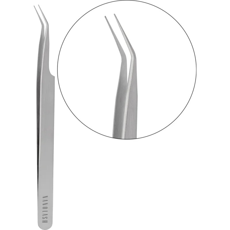 Nanolash Eyelash Tweezers Curved pripomoček za nanos umetnih trepalnic 1 kos