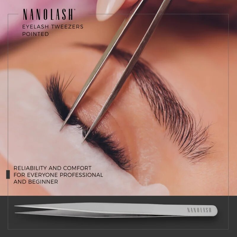 Nanolash Eyelash Tweezers Pointed pinceta za trepalnice 1 kos