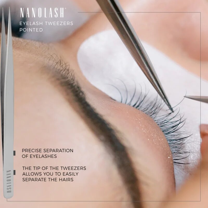 Nanolash Eyelash Tweezers Pointed pinceta za trepalnice 1 kos