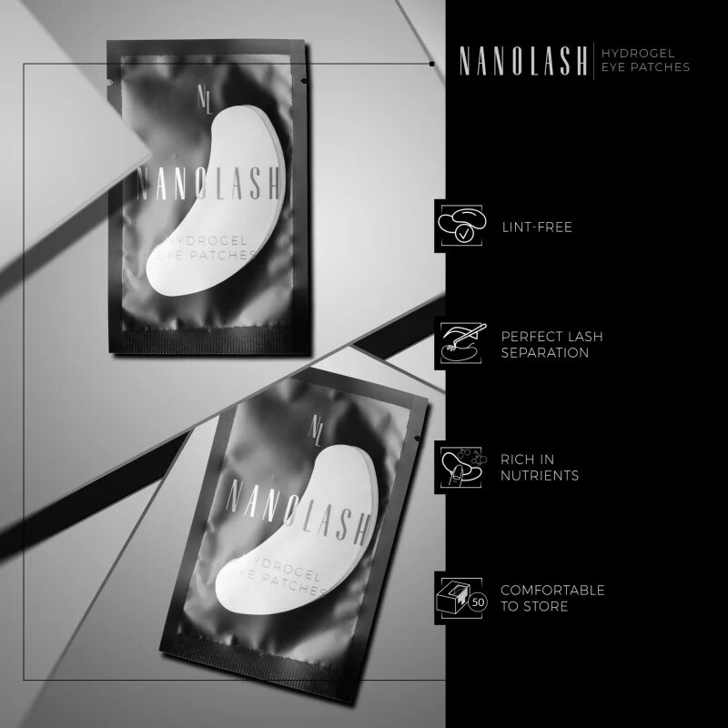 Nanolash Hydrogel Eye Patches hidrogel blazinice za podaljšanje trepalnic 100 kos