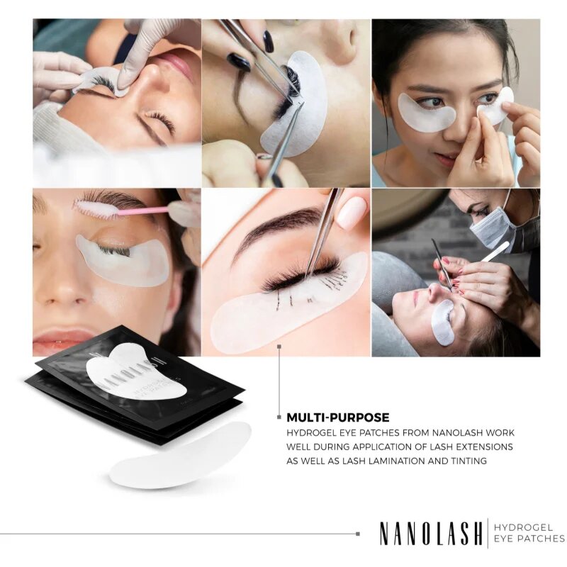 Nanolash Hydrogel Eye Patches hidrogel blazinice za podaljšanje trepalnic 100 kos
