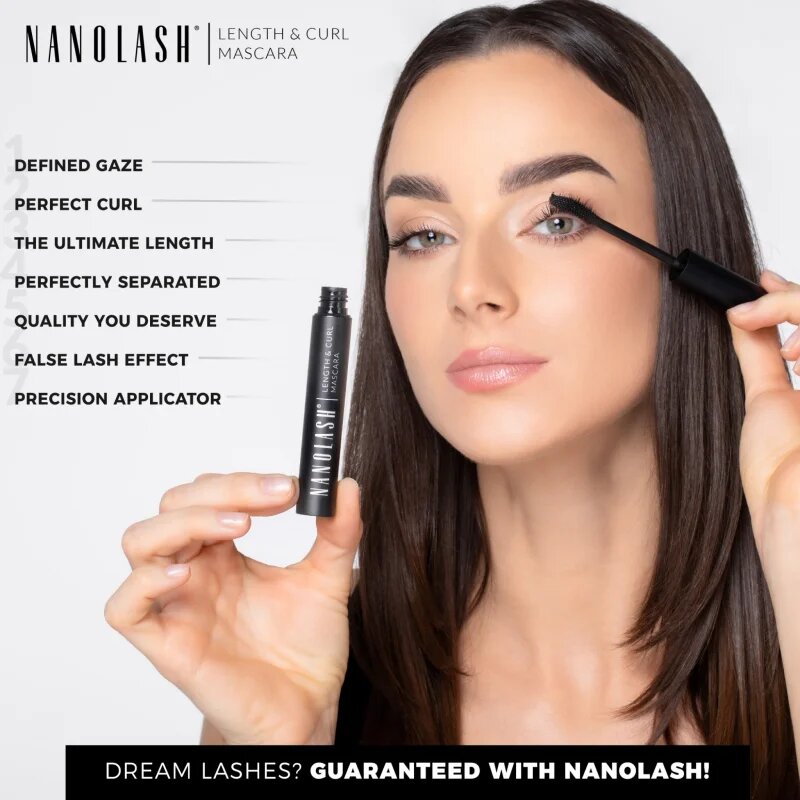 Nanolash Length&Curl Mascara maskara za podaljšanje vihanje in volumen trepalnic 10 ml