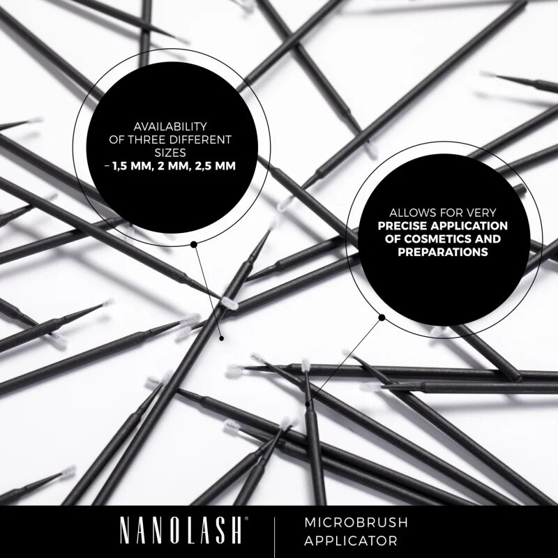 Nanolash Microbrush krtačka za trepalnice 2 mm 100 kos