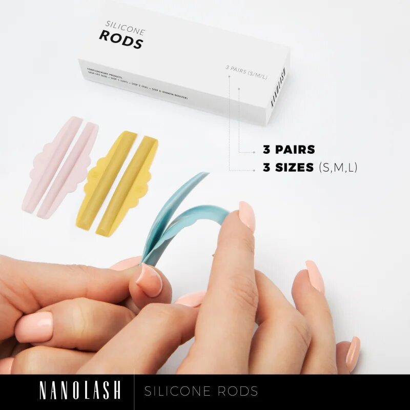 Nanolash Silicone Rods blazinica za trepalnice 3x2 par