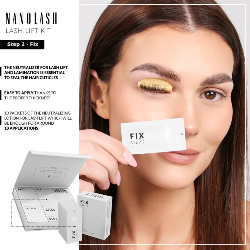 Nanolash Step 2 - Fix fiksacijski gel za dvig in laminiranje trepalnic 10x0.5 ml
