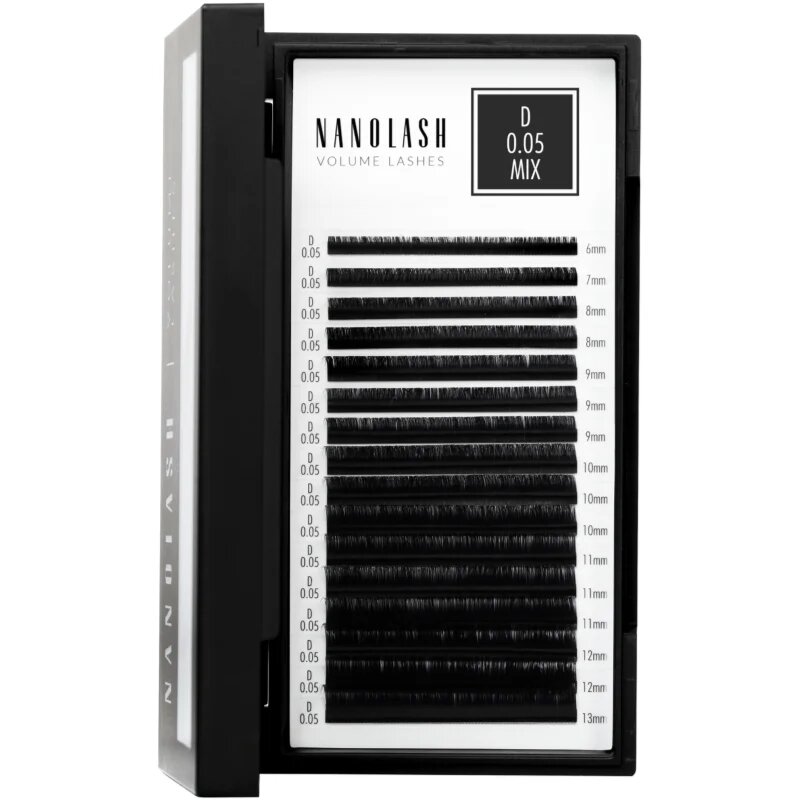 Nanolash Volume Lashes umetne trepalnice 0.05 D 6-13mm 1 kos