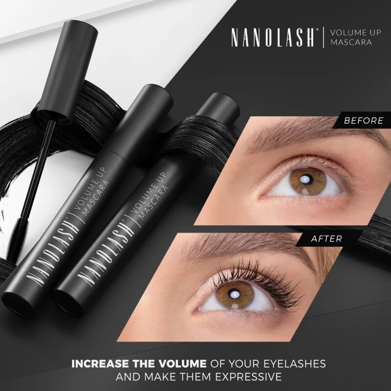 Nanolash Volume Up Mascara maskara za volumen in goste trepalnice 10 ml