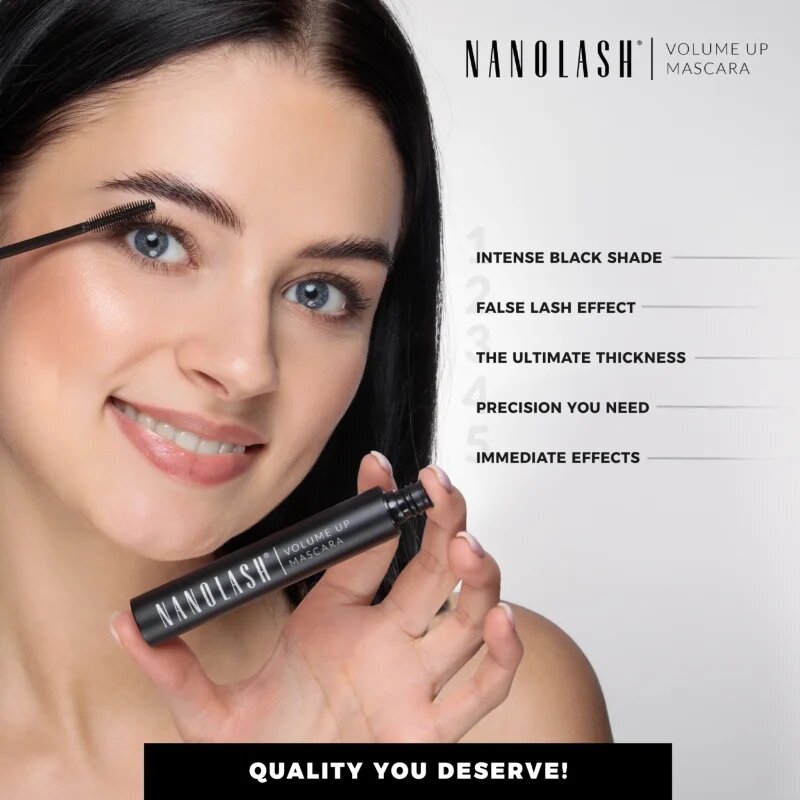 Nanolash Volume Up Mascara maskara za volumen in goste trepalnice 10 ml