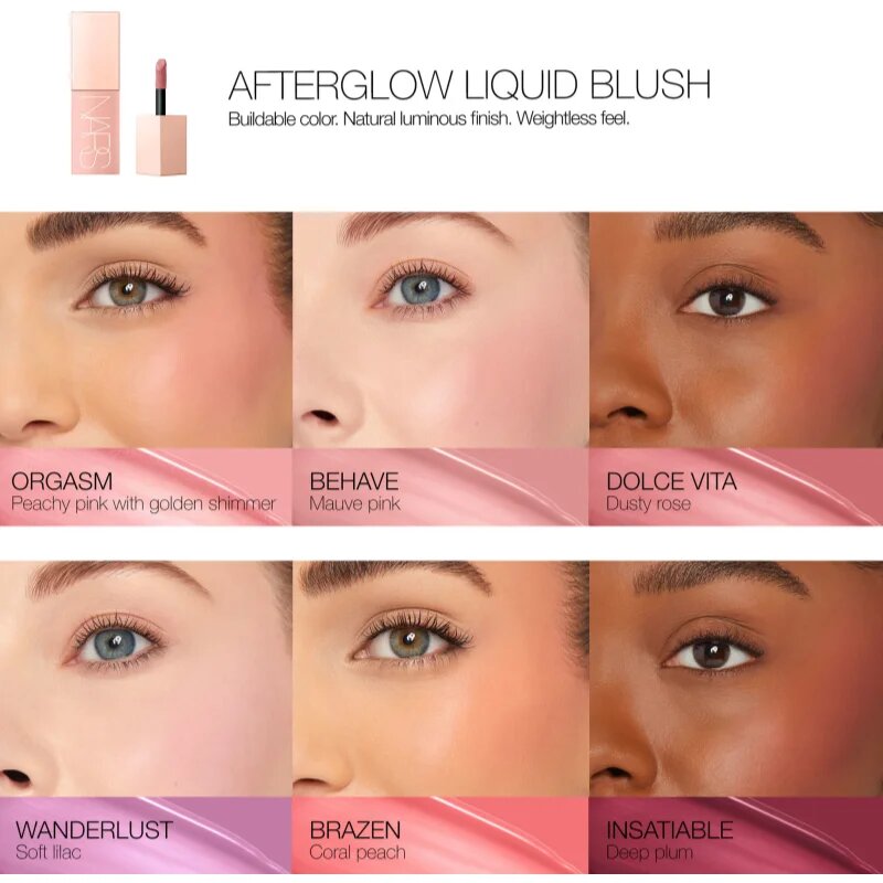 Nars AFTERGLOW LIQUID BLUSH tekoče rdečilo za sijoč videz odtenek SECRET LOVER 7 ml