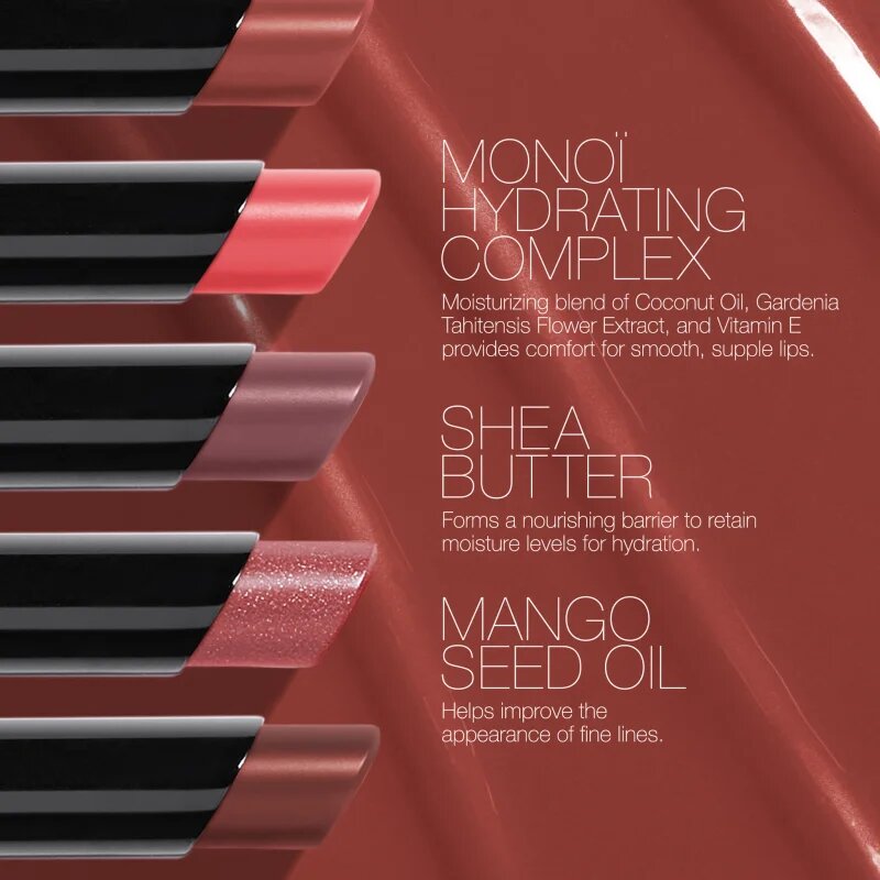 Nars Afterglow Sensual Shine Lipstick vlažilna sijoča šminka odtenek HOT RUSH 1.5 g