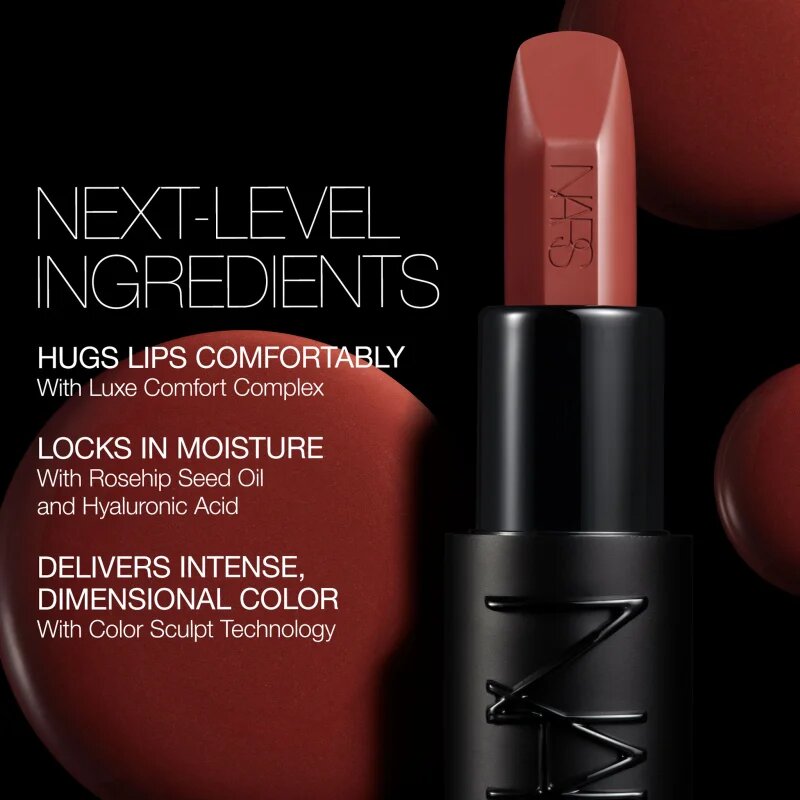 Nars Explicit Lipstick satenasta šminka odtenek ADULTEROUS 3.8 g