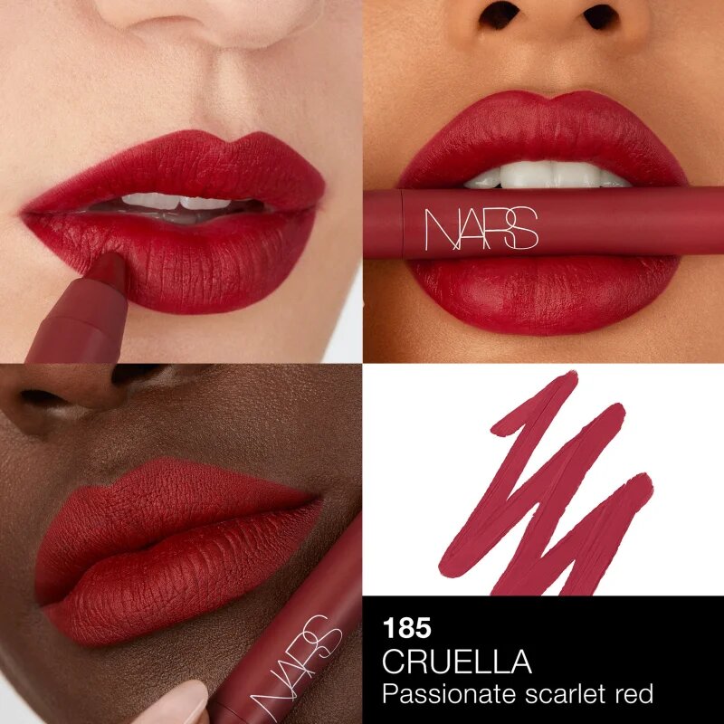 Nars POWERMATTE HIGH-INTENSITY LIP PENCIL dolgoobstojni svinčnik za ustnice z mat učinkom odtenek CRUELLA 24 g