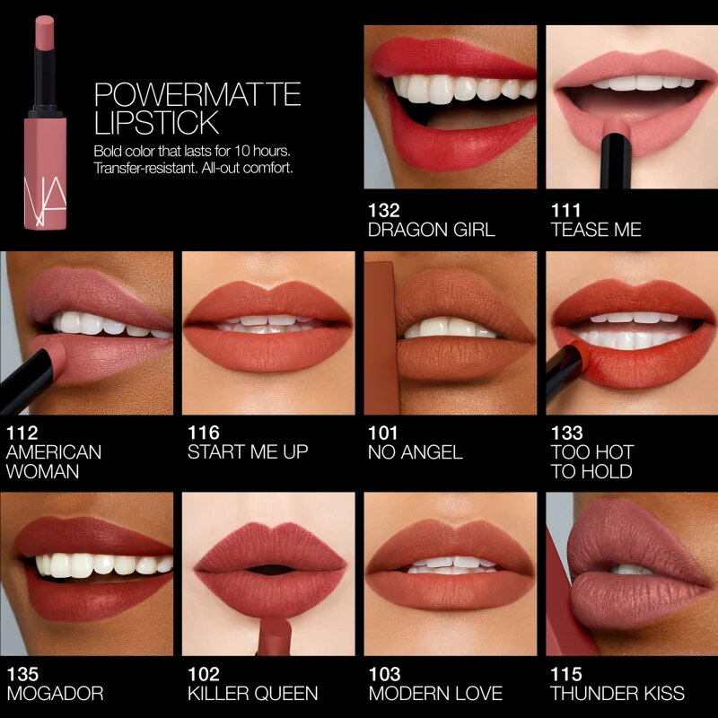 Nars Powermatte Lipstick dolgoobstojna šminka z mat učinkom odtenek NO SATISFACTION 15 g