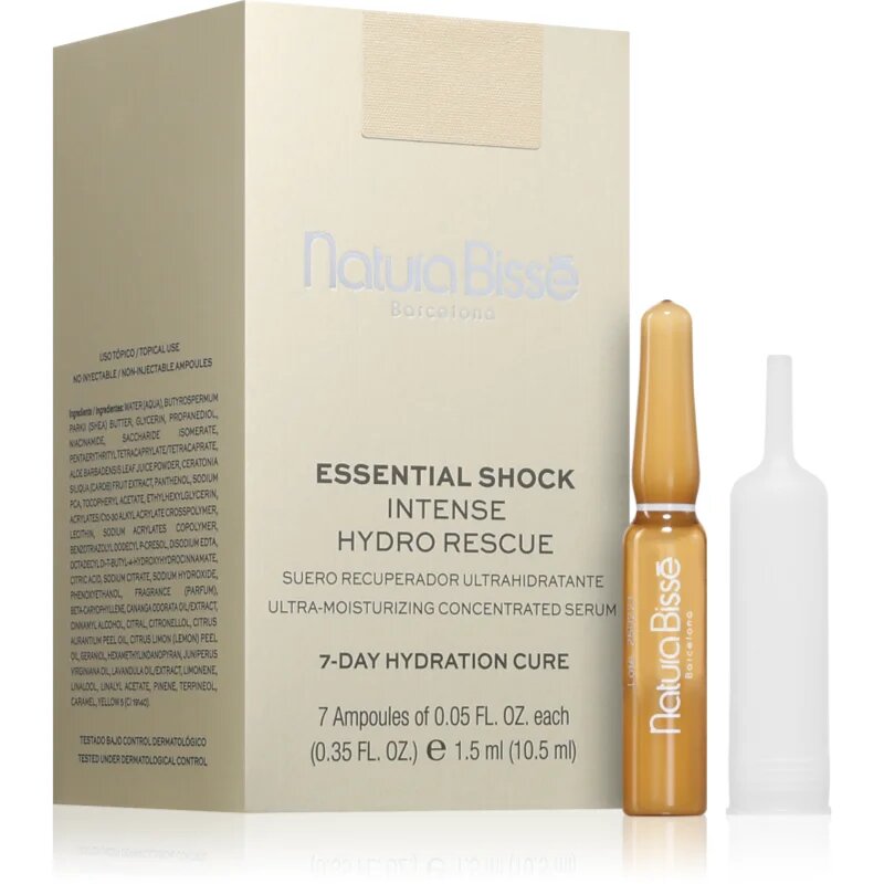 Natura Bissé Essential Shock Intense Hydro Rescue ampule za intenzivno obnovo kože z vlažilnim učinkom 1 kos