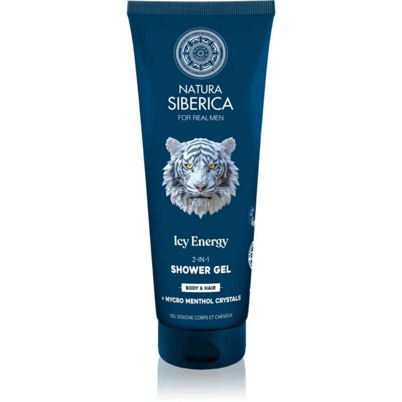 Natura Siberica Arctic Wild Icy Energy gel za prhanje in šampon 2v1 za moške 200 ml