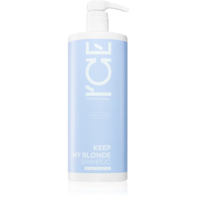 Natura Siberica ICE Professional Keep My Blonde šampon za nevtralizacijo rumenih tonov za posvetljene melirane hadne blond lase 1000 ml