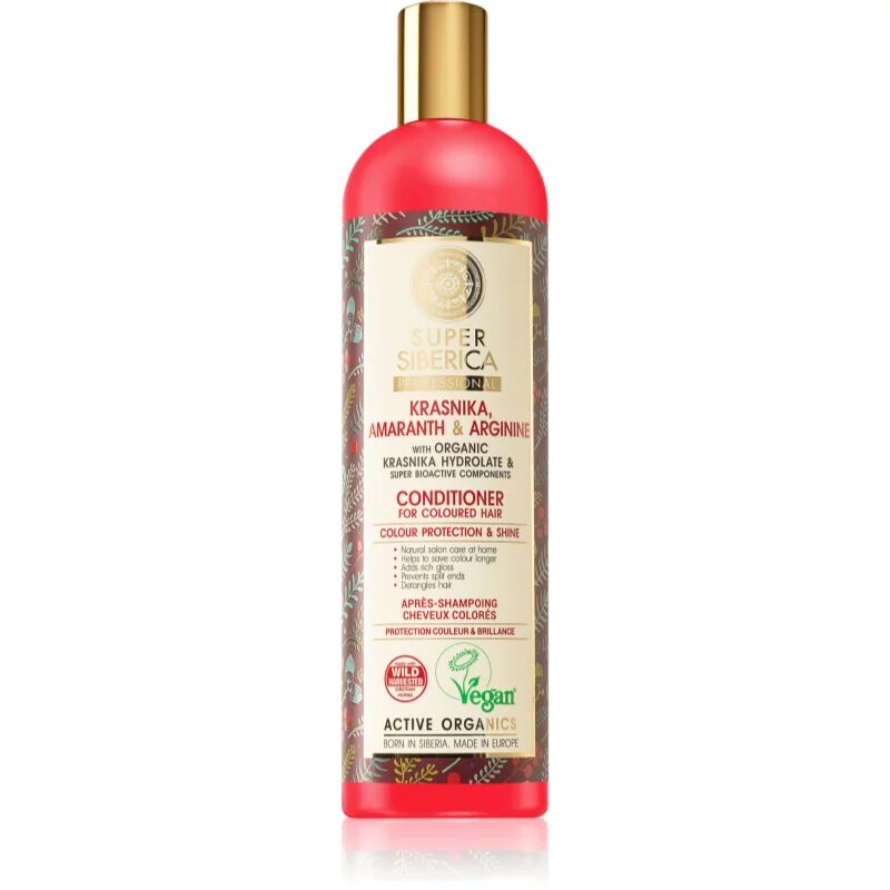 Natura Siberica Krasnika Amaranth & Arginine hranilni balzam za barvane lase 400 ml