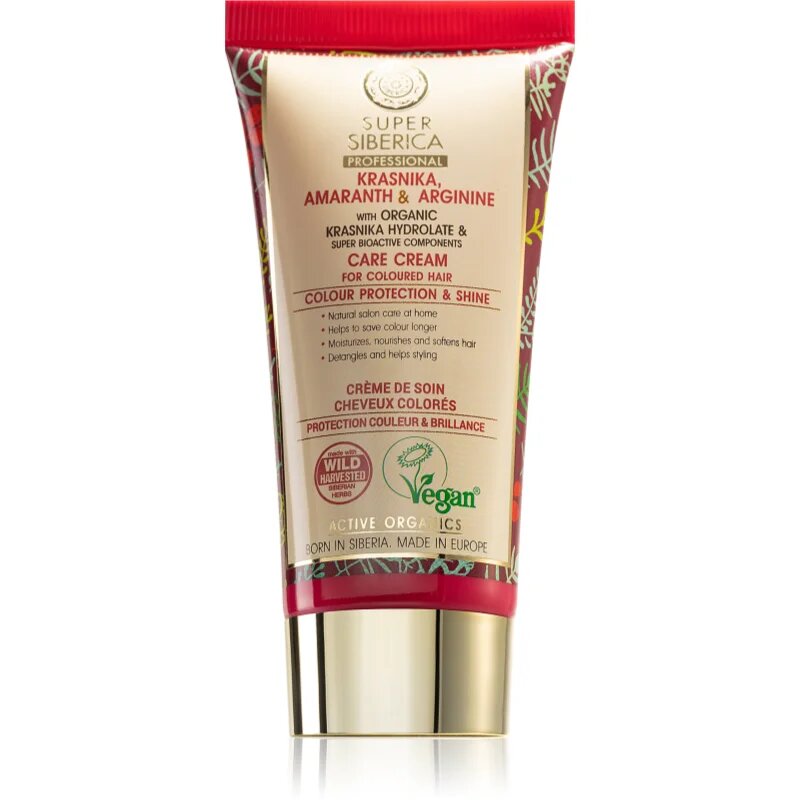 Natura Siberica Krasnika Amaranth & Arginine negovalna krema za barvane lase 50 ml