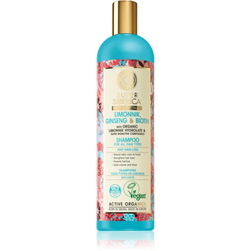 Natura Siberica Limonnik Ginseng & Biotin šampon proti izpadanju las 400 ml