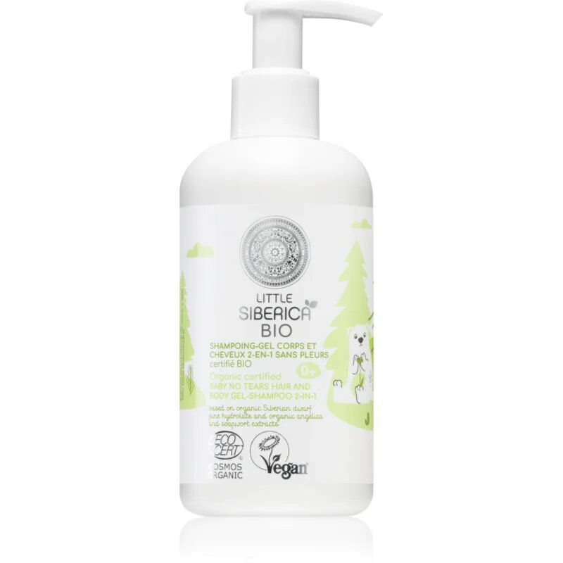 Natura Siberica Little Siberica BIO gel za umivanje za telo in lase za otroke od rojstva 250 ml