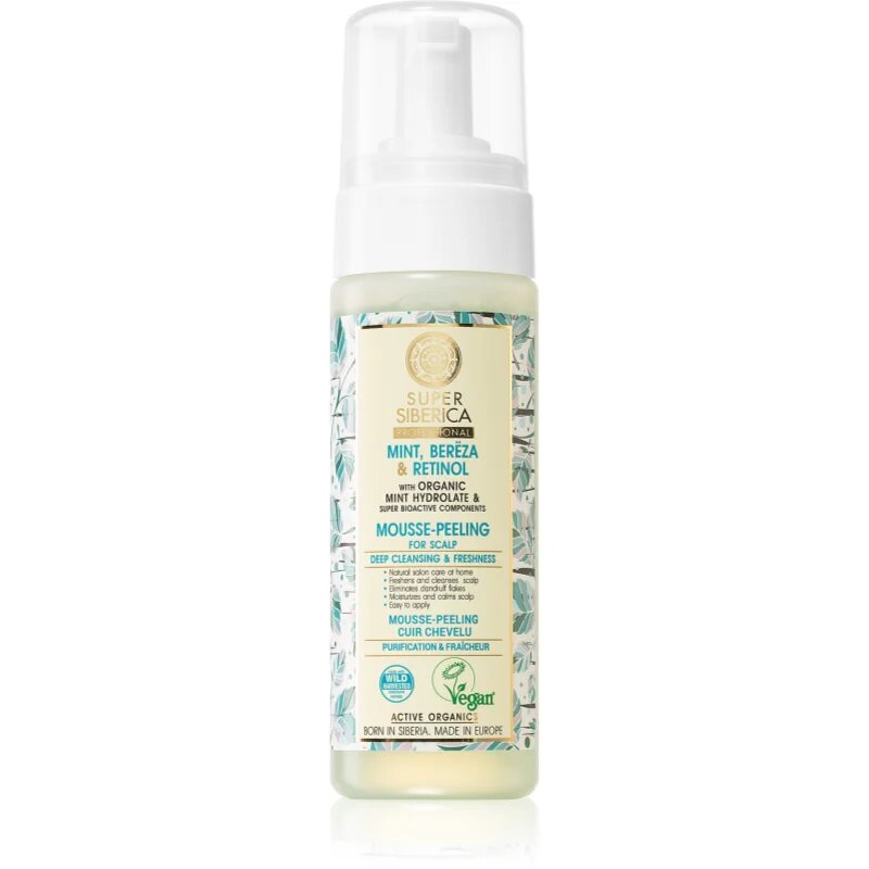 Natura Siberica Mint Bereza & Retinol penast piling za lasišče 170 ml