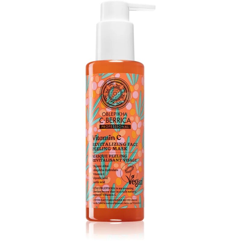 Natura Siberica Oblepikha C-Berrica revitalizacijska maska s piling učinkom 145 ml