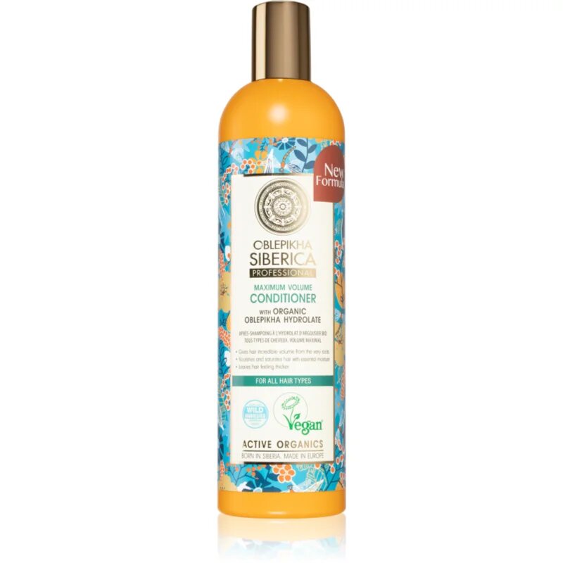 Natura Siberica Oblepikha (Sea-Buckthorn) balzam za maksimalni volumen las 400 ml