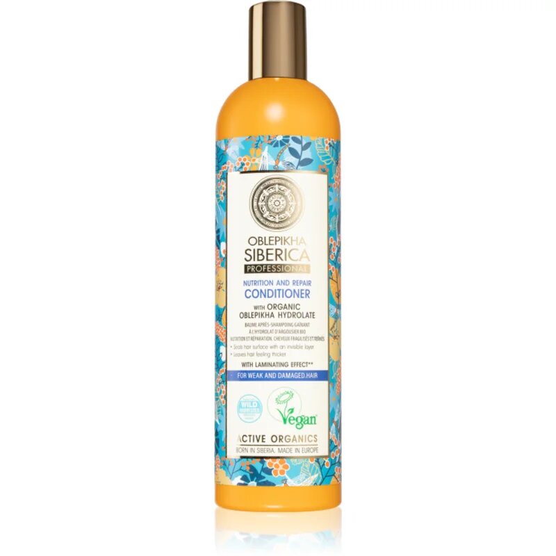 Natura Siberica Oblepikha (Sea-Buckthorn) balzam za šibke in poškodovane lase 400 ml