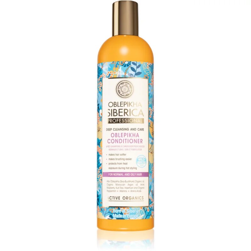 Natura Siberica Oblepikha (Sea-Buckthorn) globinsko čistilni balzam za normalne in mastne lase 400 ml