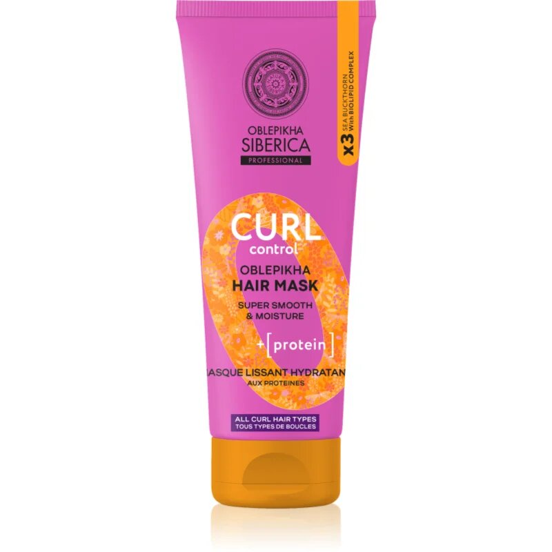 Natura Siberica Oblepikha Siberica Curl Control maska za kodraste lase 200 ml