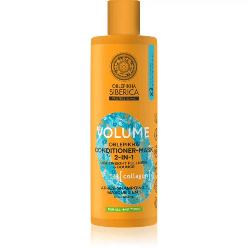 Natura Siberica Oblepikha Siberica Volume balzam in maska 2 v 1 za volumen las 400 ml