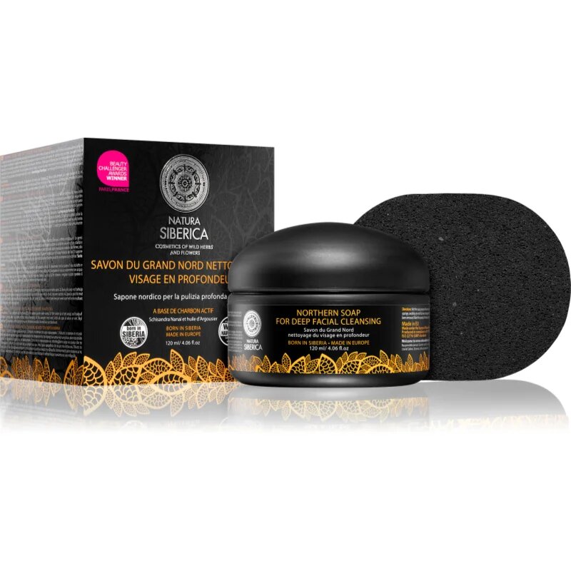 Natura Siberica Wild Herbs and Flowers razstrupljevalno milo za obraz za globinsko čiščenje 120 ml