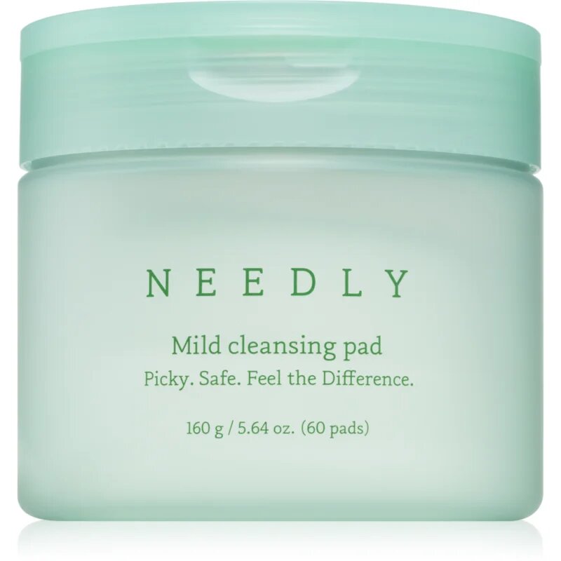 NEEDLY Mild Cleansing Pad blazinice za odstranjevanje ličil za popolno čiščenje obraza 60 kos