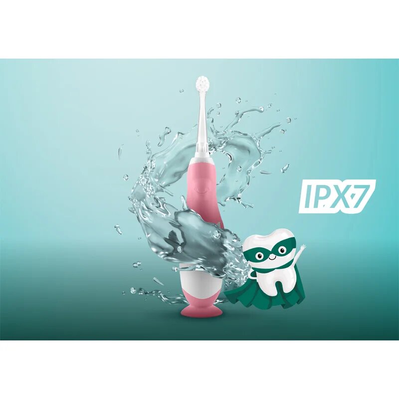 NENO Denti Pink baterijska zobna ščetka za otroke 3 m+ 1 kos