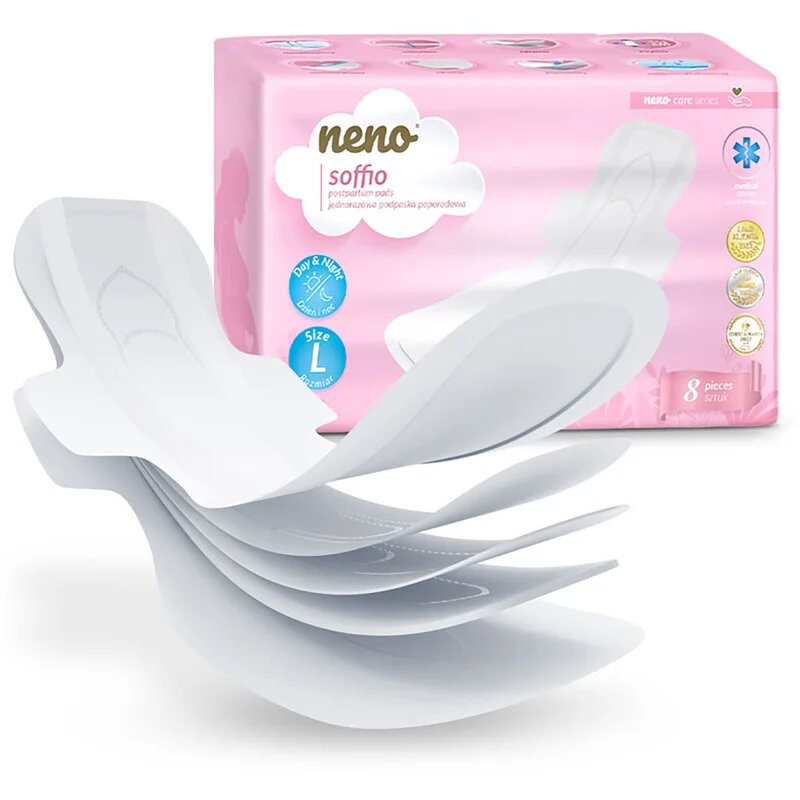 NENO Soffio poporodni vložki s krilci 8 kos