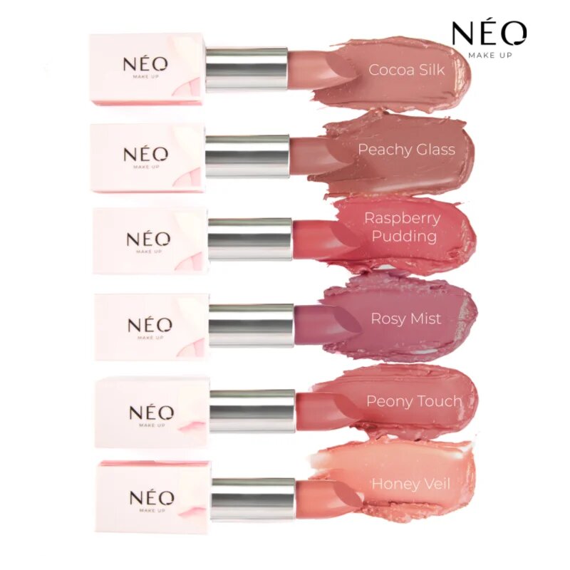NEO MAKE UP Intense Serum Sheer Lipstick kremasta vlažilna šminka odtenek 05 Peachy Glass 4.3 g