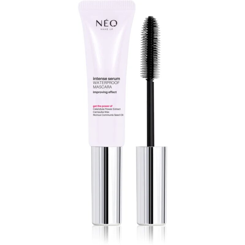 NEO MAKE UP Intense Serum Waterproof Mascara vodoodporna maskara za volumen in ločitev trepalnic odtenek Black 9 ml