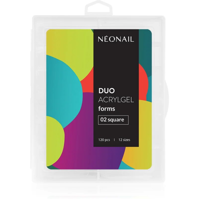 NeoNail Duo Acrylgel Forms predloge za nohte vrsta 02 Square 120 kos