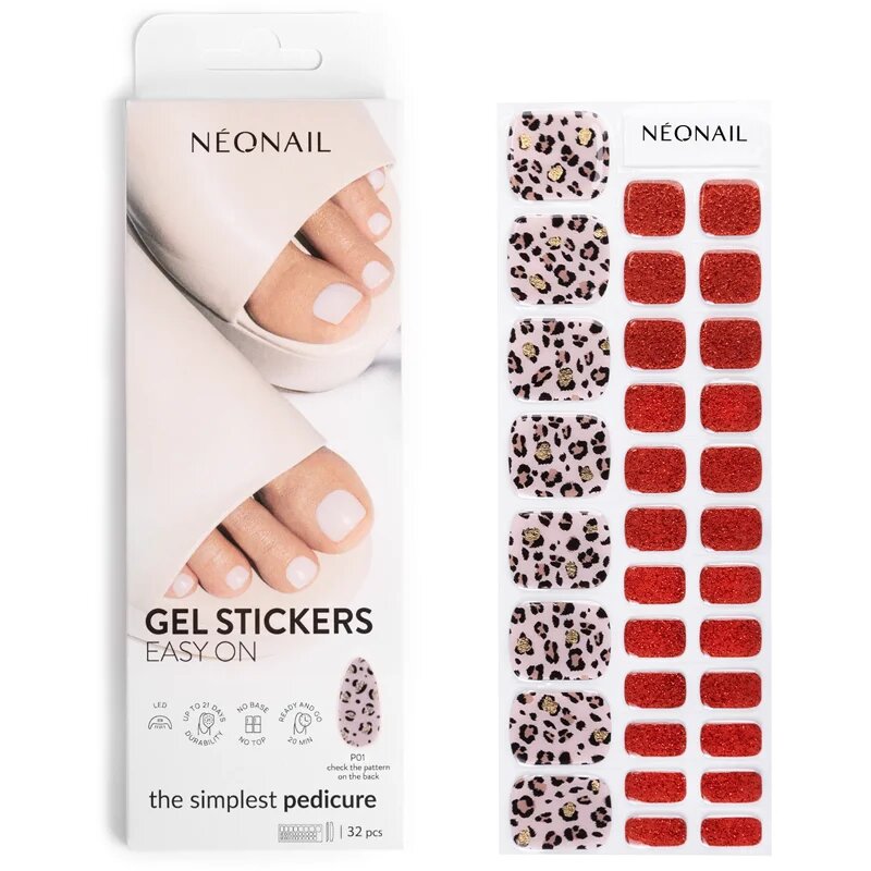 NeoNail Easy On Gel Stickers nalepke za nohte ob uporabi UV-/LED-lučke odtenek P01 32 kos