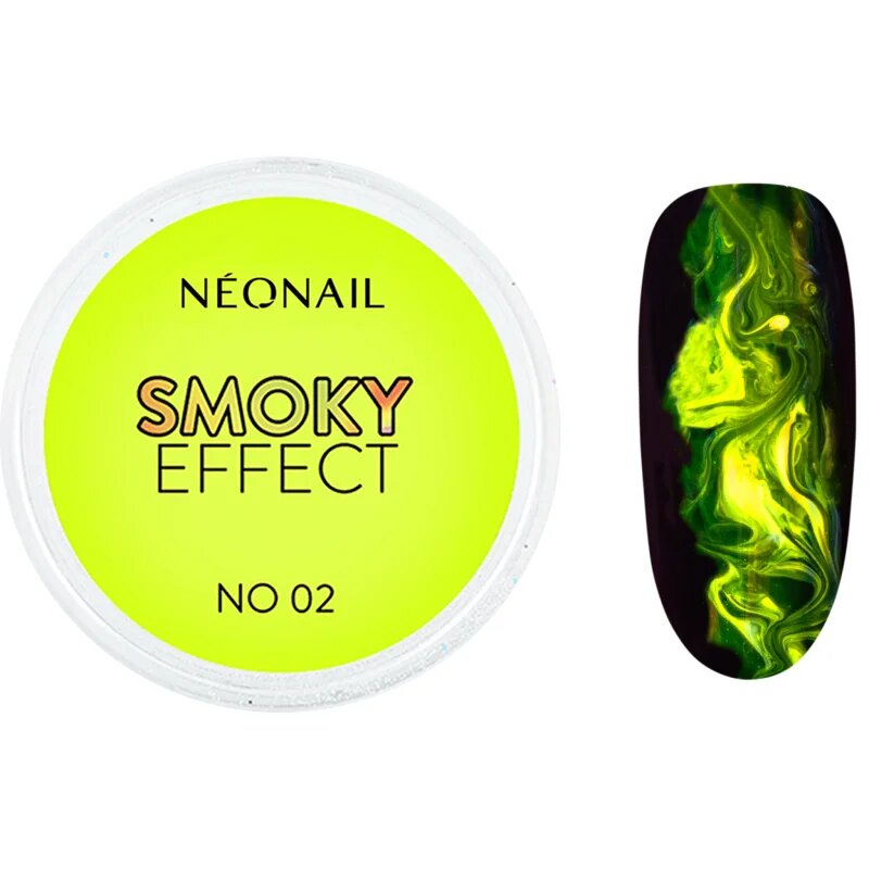 NeoNail Effect Smoky barvni puder za nohte odtenek No. 02 Yellow 2 g