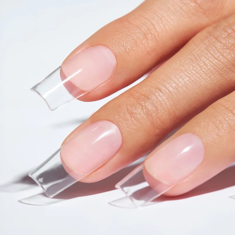 NeoNail Flexi Tips Invisible umetni nohti vrsta 02 Clear Square 300 kos